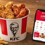 Application fidélité KFC Colonel Club et Bucket de poulet.