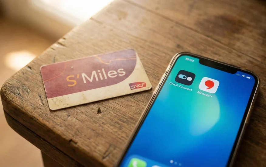 Ancienne carte de fidélité S'Miles remplacée par des applications mobiles.
