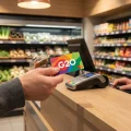 Client présentant sa carte de fidélité G20 lors de son passage en caisse pour bénéficier de réductions.