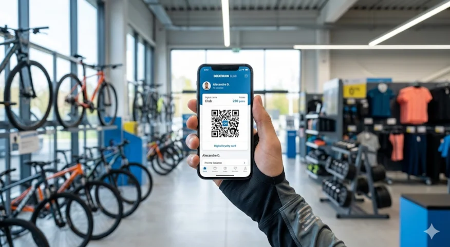 Application mobile Decathlon Club et carte de fidélité numérique