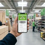Application Leroy Merlin centrée affichant la carte de fidélité numérique pour les projets maison