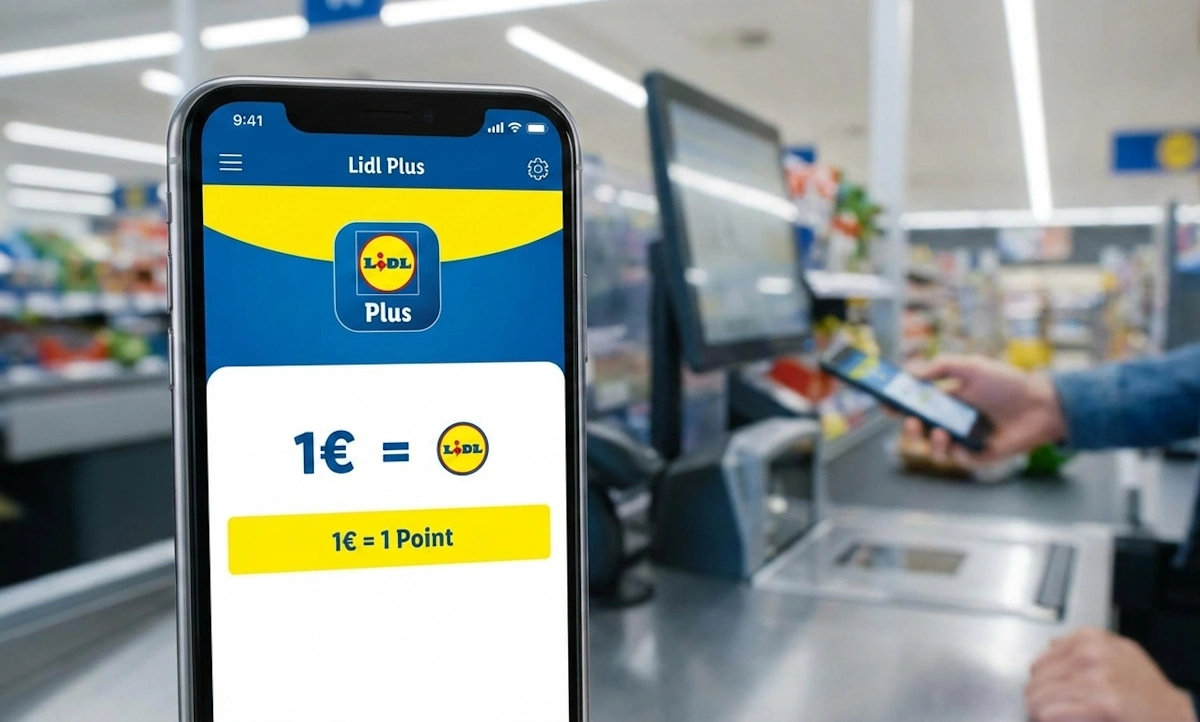 Nouveau programme de fidélité Lidl Plus 2026 avec cumul de points 1€ = 1pt.