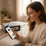 Un client consultant la page d'abonnement ASOS Premier sur son smartphone pour bénéficier de la livraison gratuite en 24h.